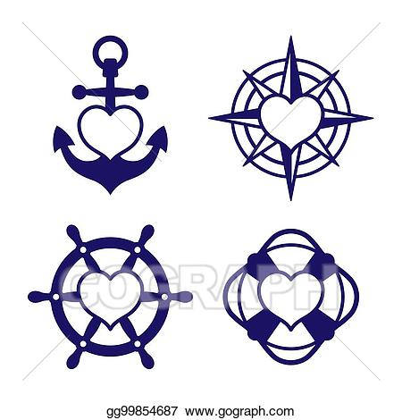 clipart anchor compass
