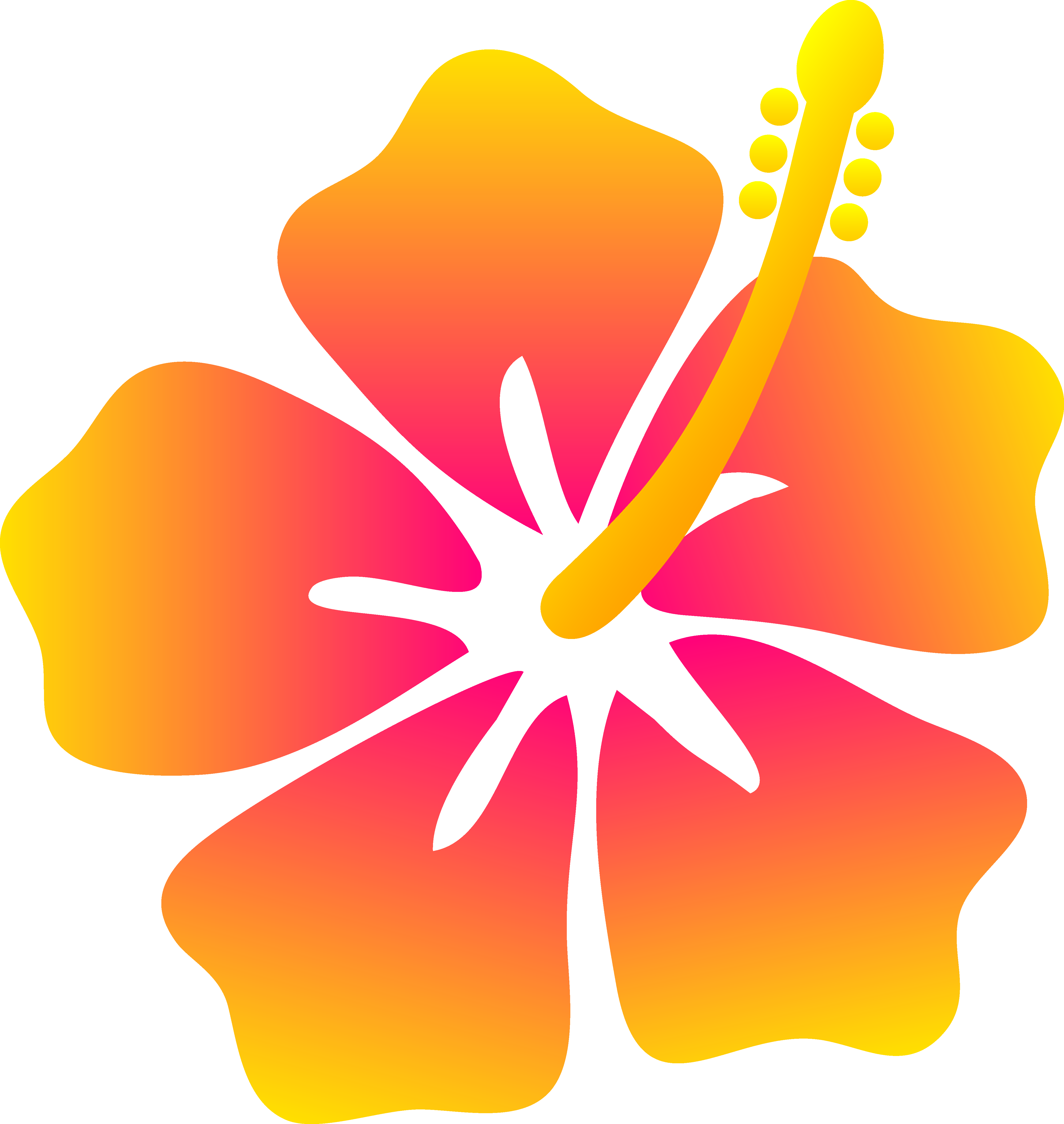 Hawaiian flower clip art. Fiesta clipart floral