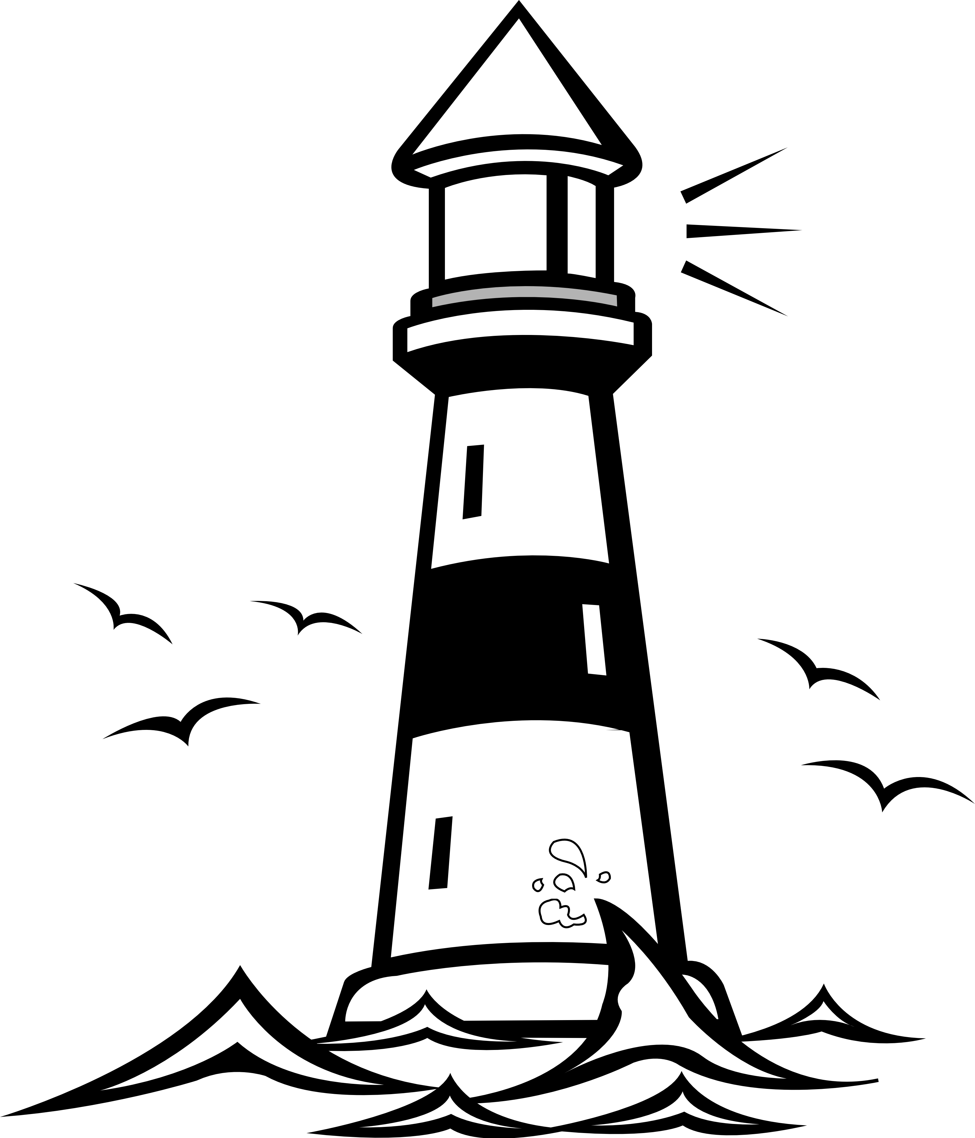 Clipart rock sketch. Lighthouse vector clip art