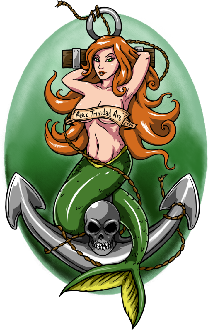 clipart anchor mermaid
