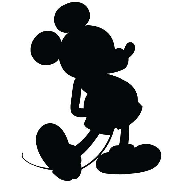 Clipart ear silhouette. Mickey for fondant template