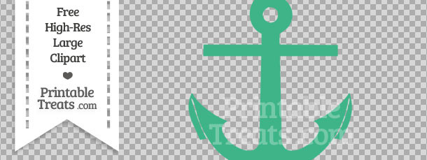 clipart anchor mint green