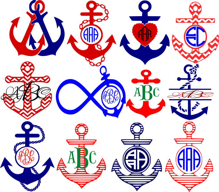 clipart anchor monogram