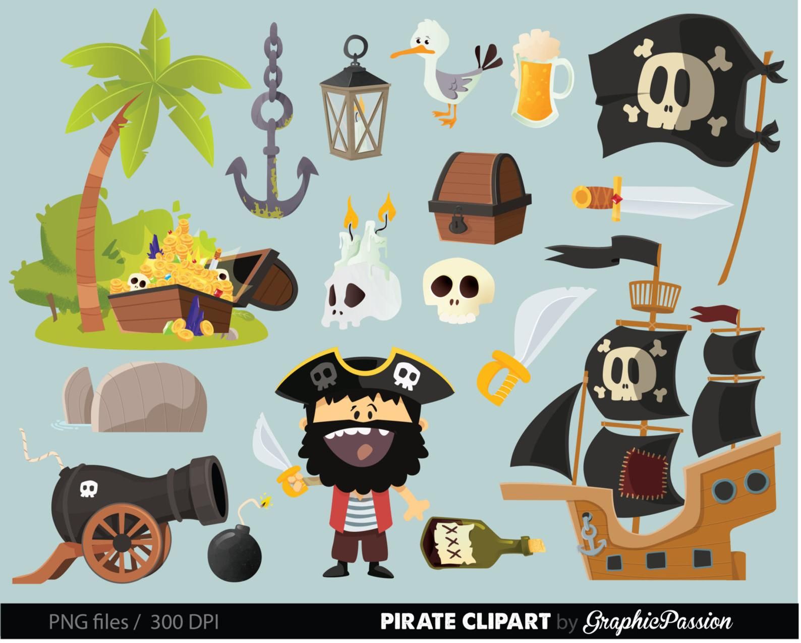 Clip art treasure nautical. Clipart anchor pirate ship
