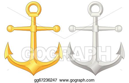 Vector anchors illustration gg. Clipart anchor two