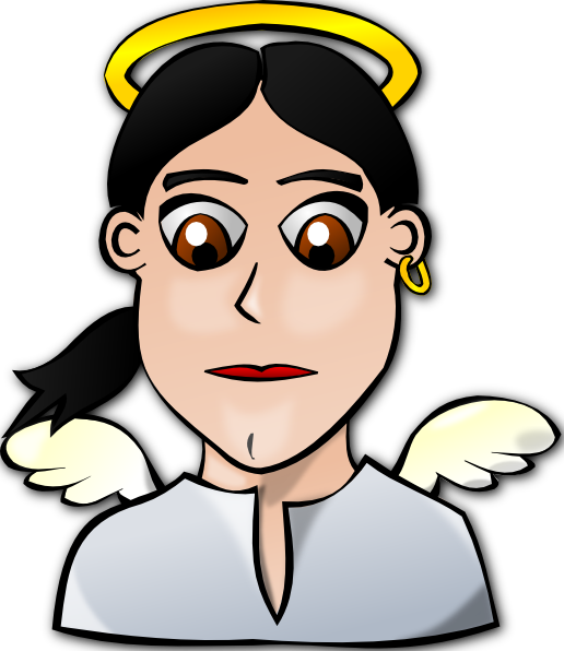 Angel cartoon clip art. Faces clipart face portrait