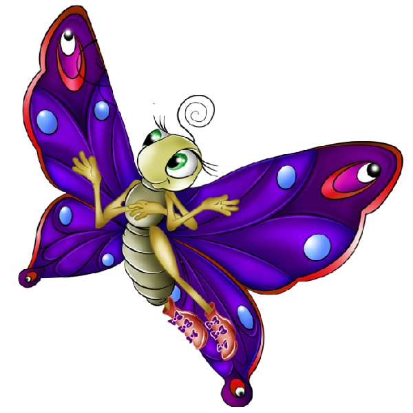 insects clipart purple