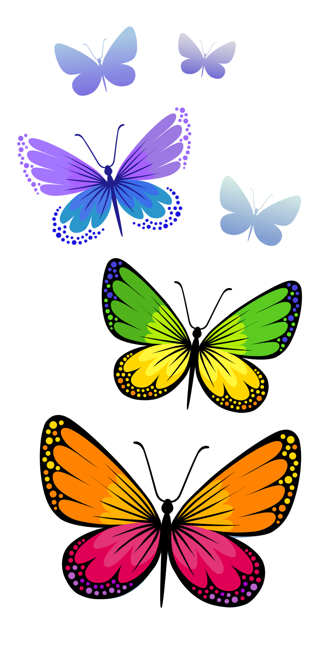 Butterflies composition png image. Clipart face butterfly