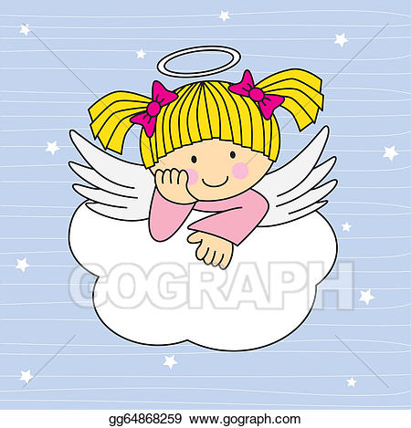 clipart angel cloud
