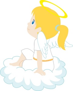 clipart angel cloud