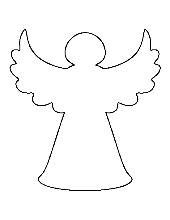 clipart angel coloring page