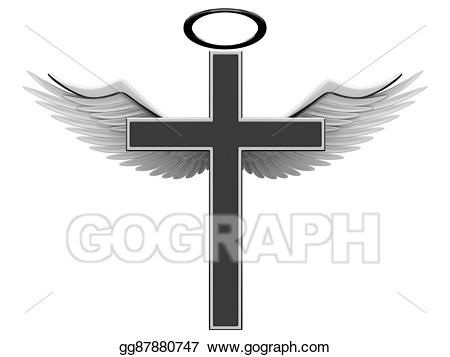 clipart cross angel