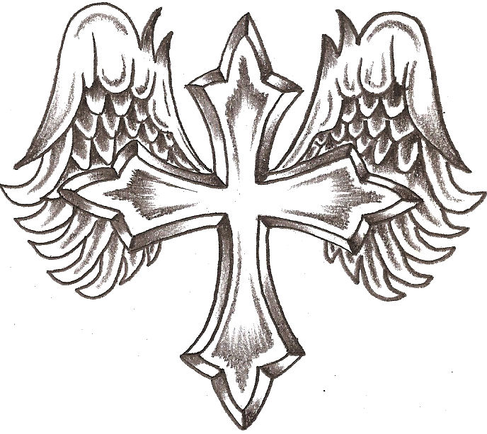 clipart angel cross
