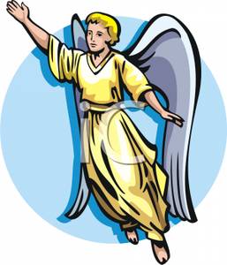 clipart angel flying