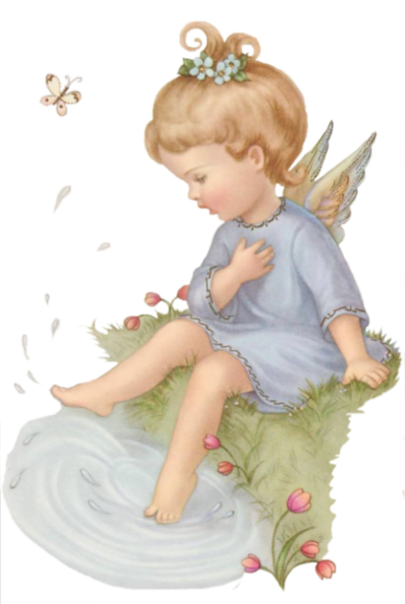 Cute little girl angels. Clipart angel guardian angel