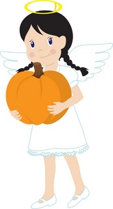 Clipart angel halloween. Cute little girl dressed