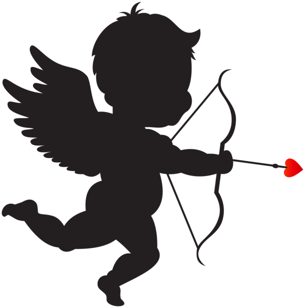 silhouette clipart angel