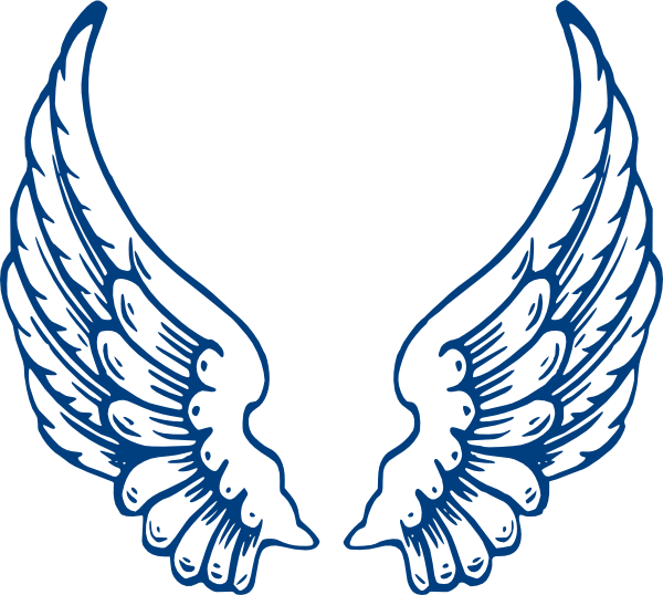 Bbb angel wings clip. Wing clipart pair wing