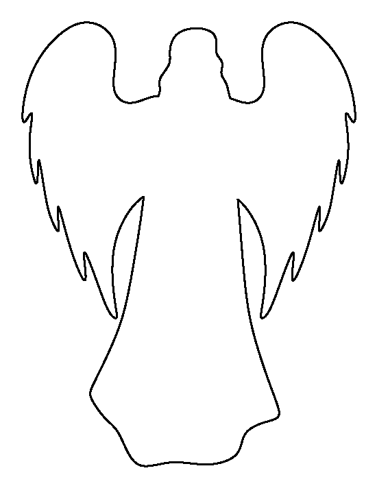 clipart angel outline