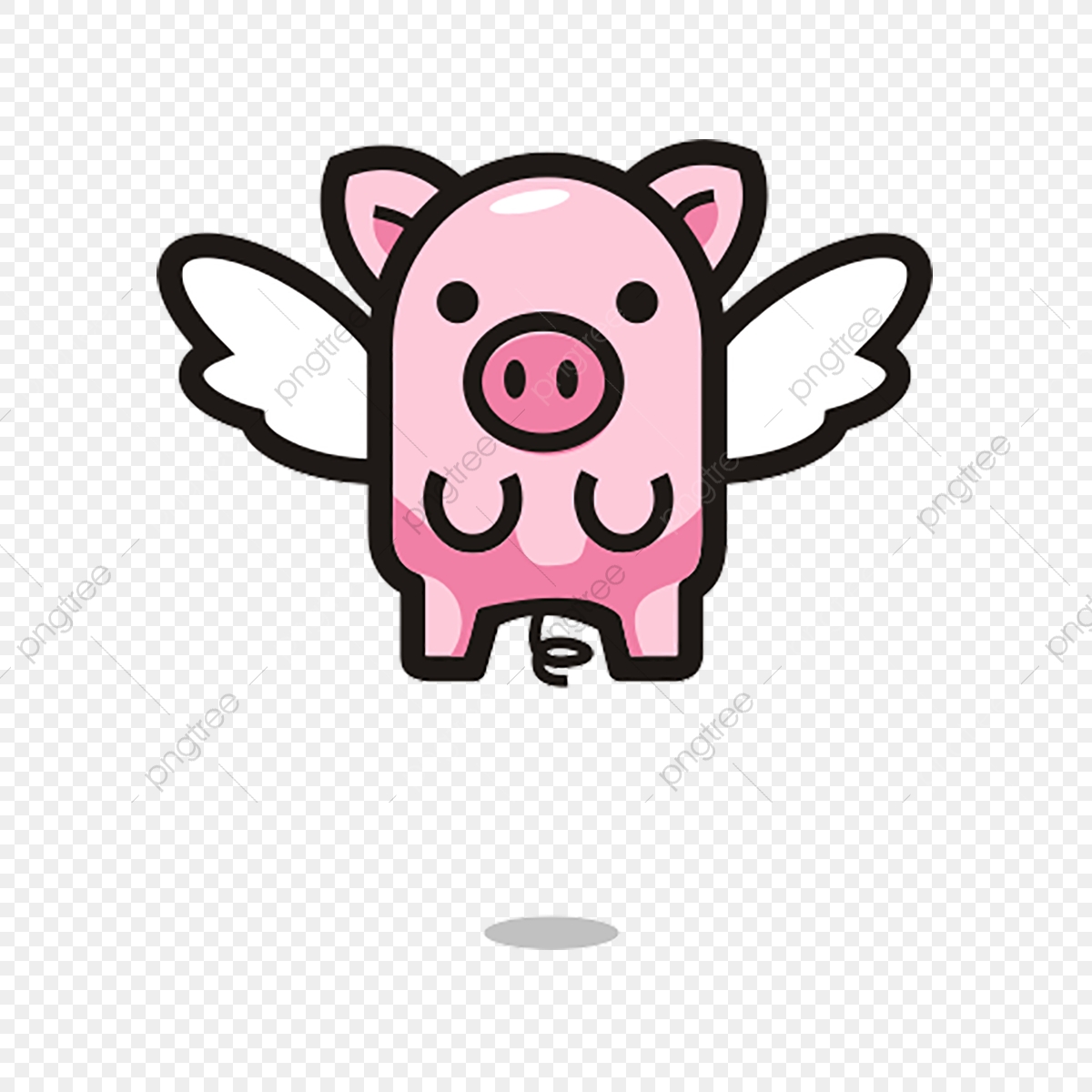 clipart pig angel
