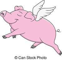 clipart pig angel