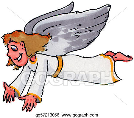 clipart angel side view