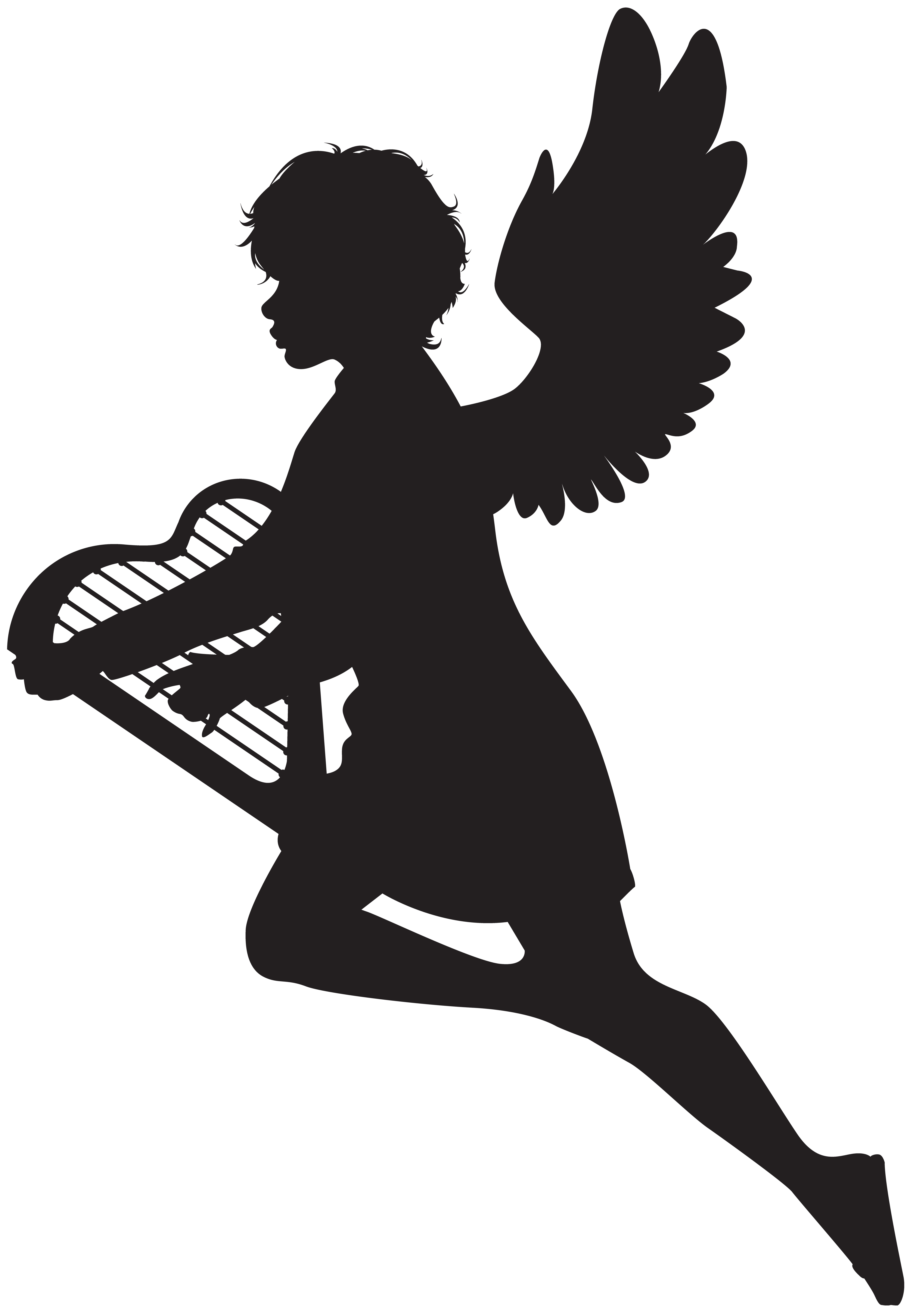 clipart angel silhouette