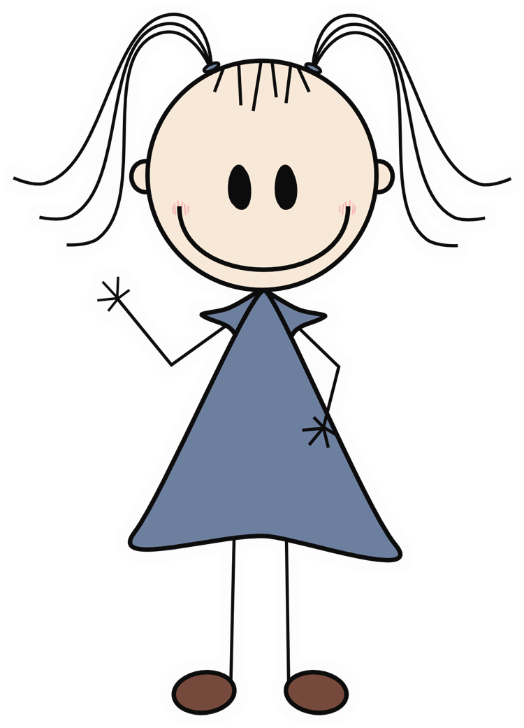 A is very simple. Female clipart stick figure