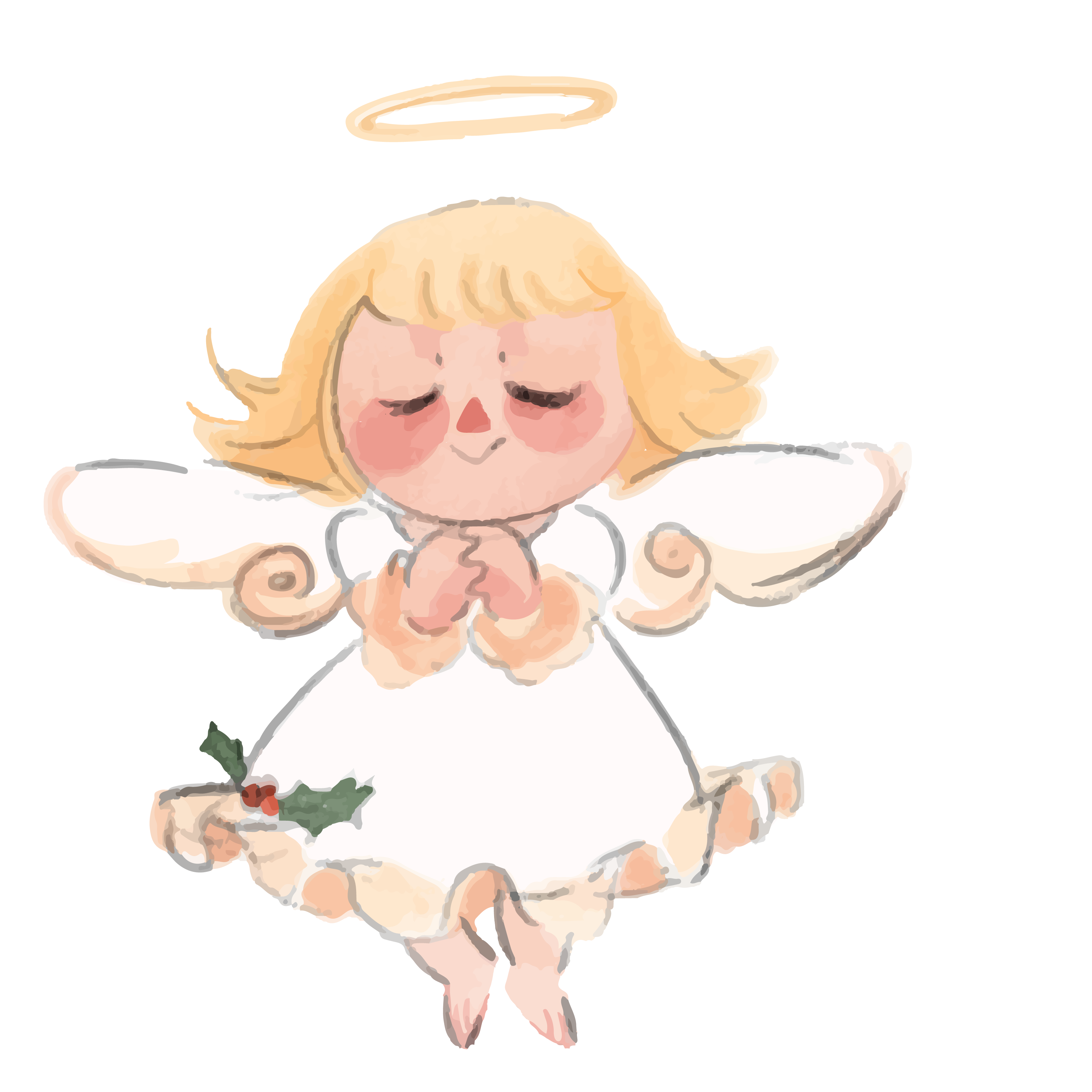 clipart angel watercolor