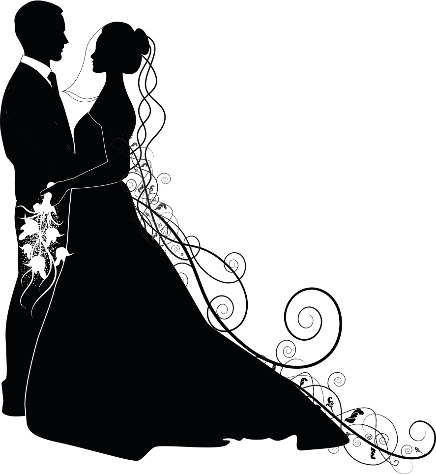 marriage clipart silhouette