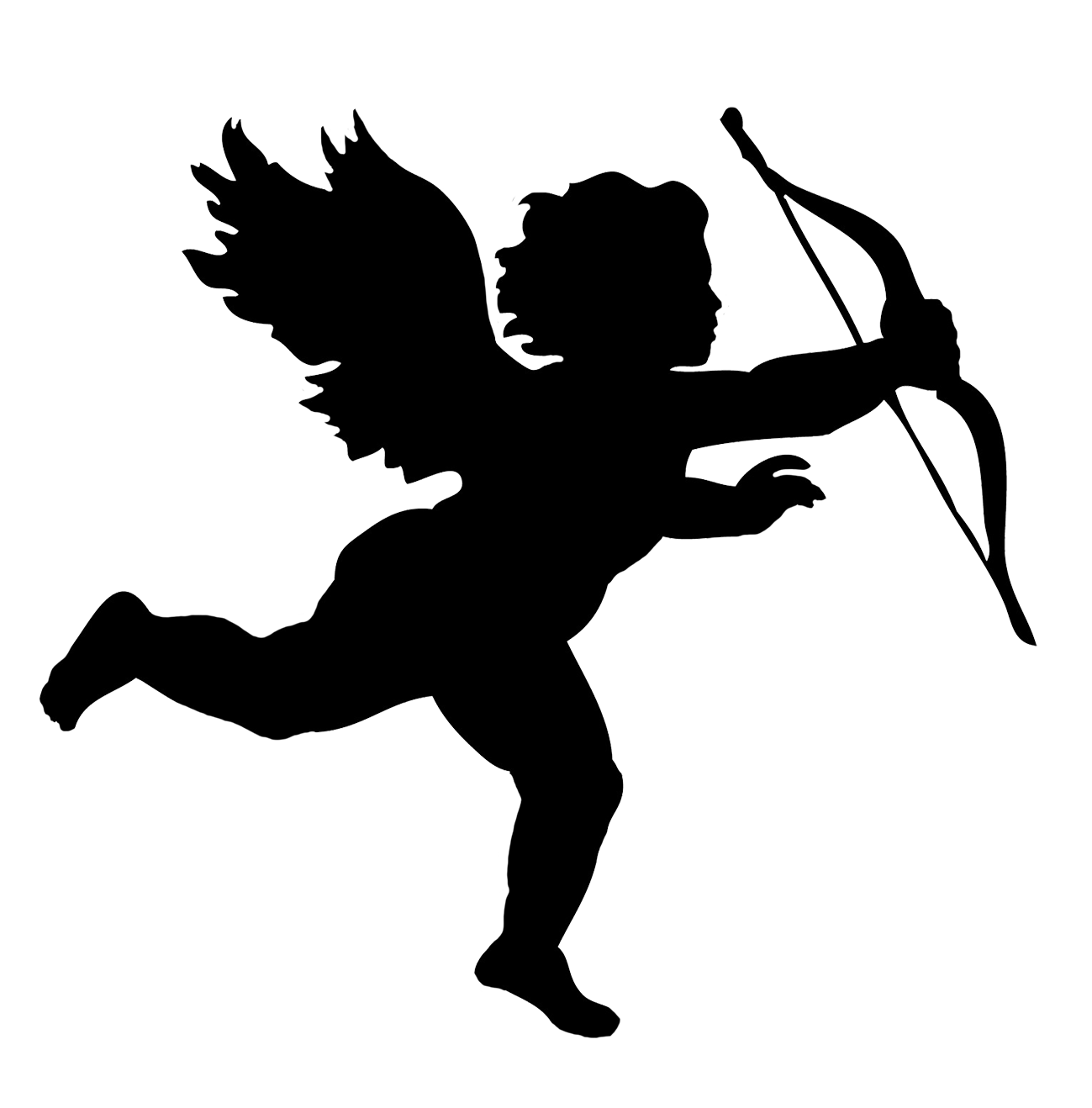Angel silhouettes . Flame clipart angelfish