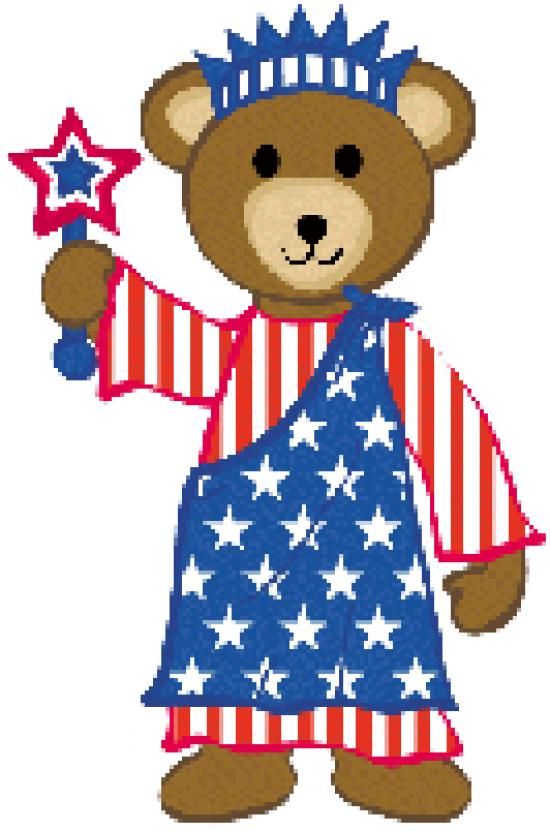 patriotic clipart bear