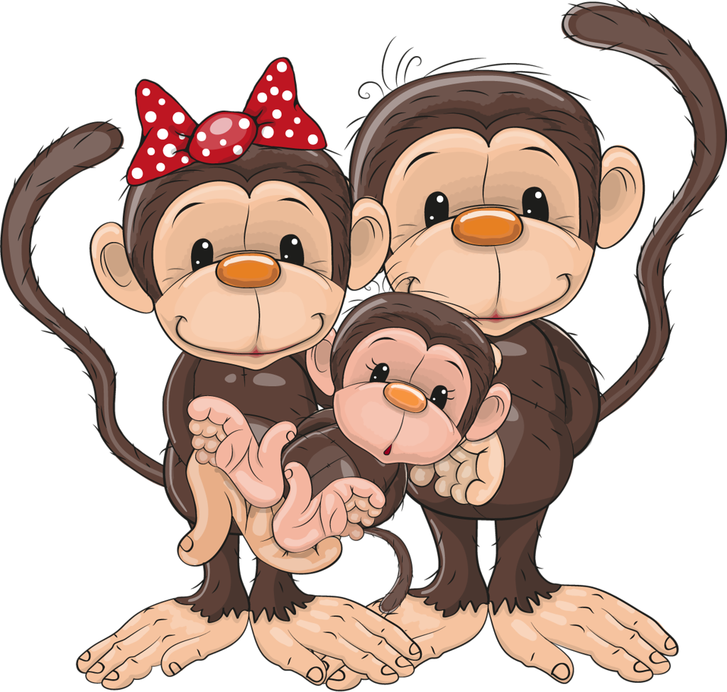 monkeys clipart lady