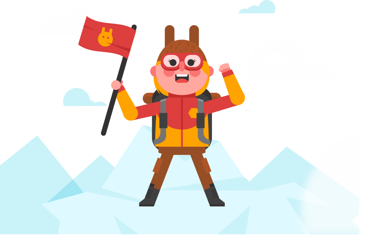 Mount everest climbing mountaineering. Clipart rock character