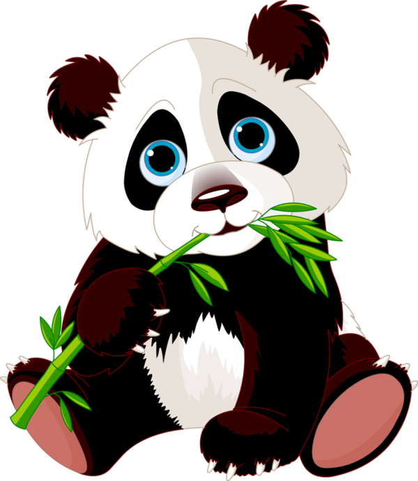 Pin by elena stoica. Clipart panda holding bamboo