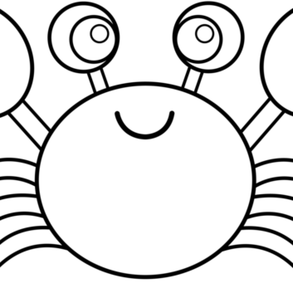 Crab clipart ocean. Black and white book