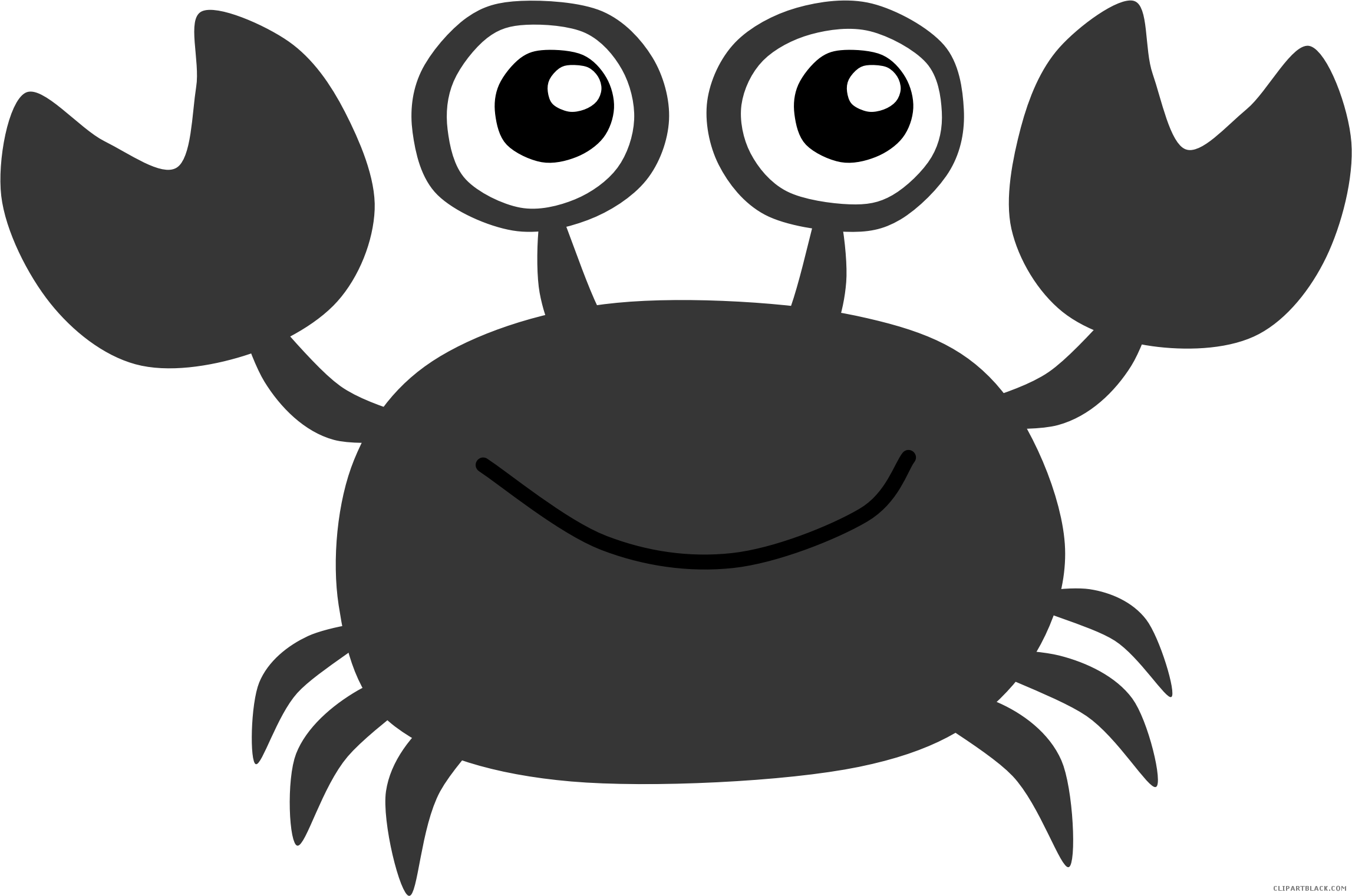 crab clipart black and white