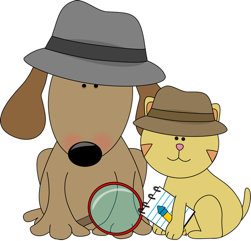 dog clipart detective