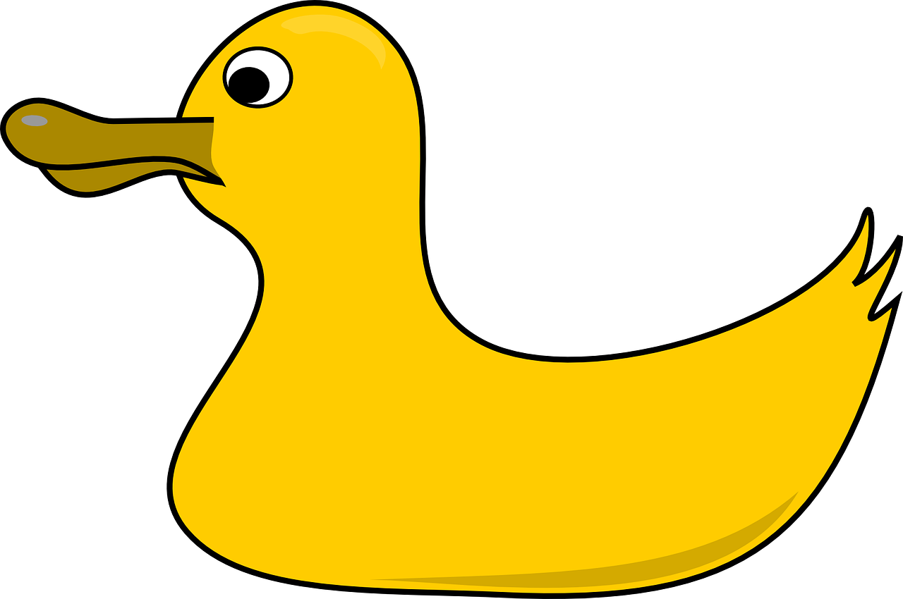Clipart duck water. Rubber clip art yellow
