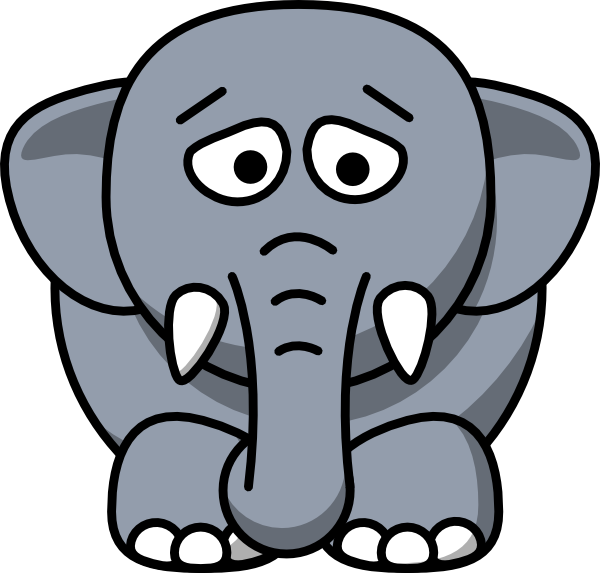 Daydreaming clipart sad. Elephant for kids at