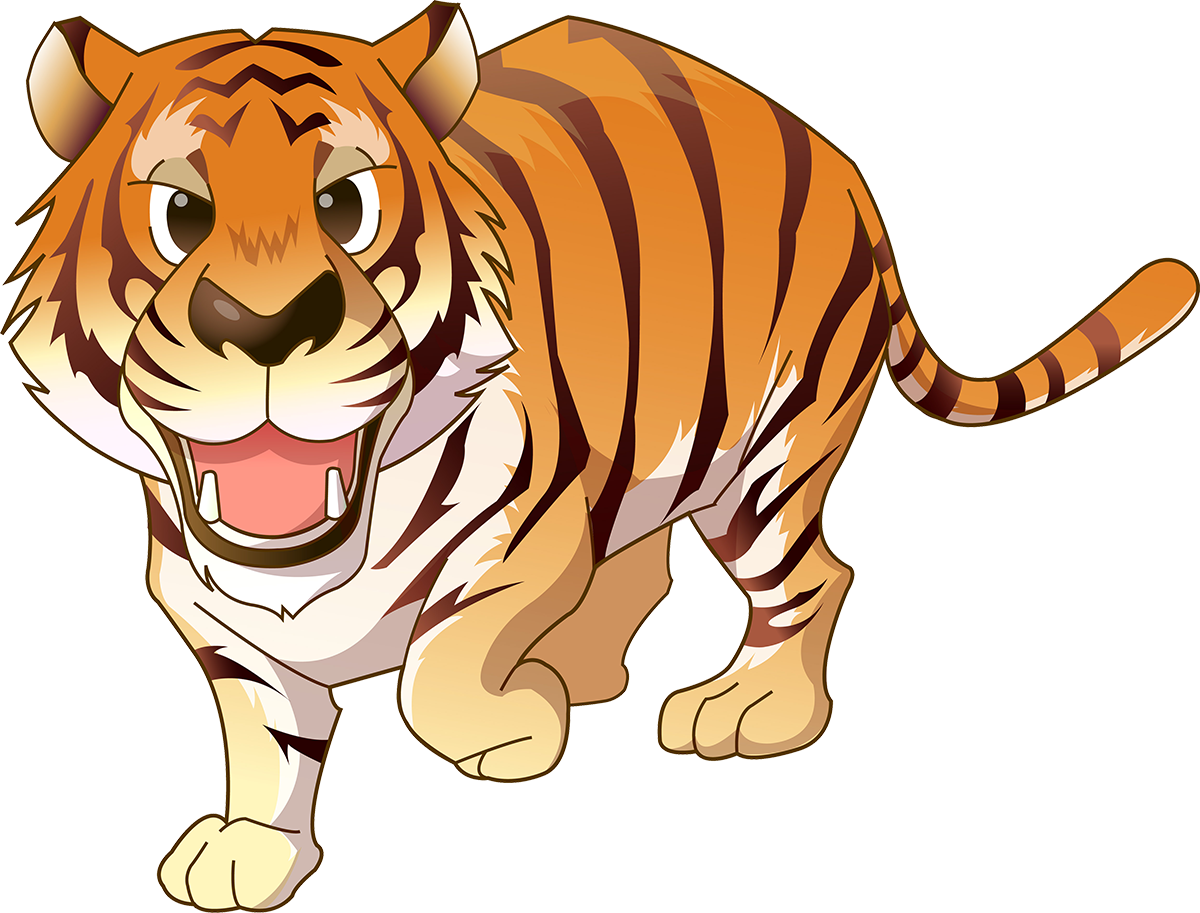 clipart tiger moving picture