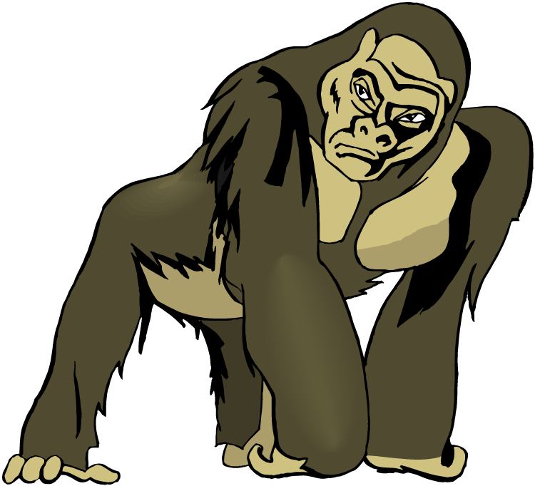 Free ape. Gorilla clipart muscle