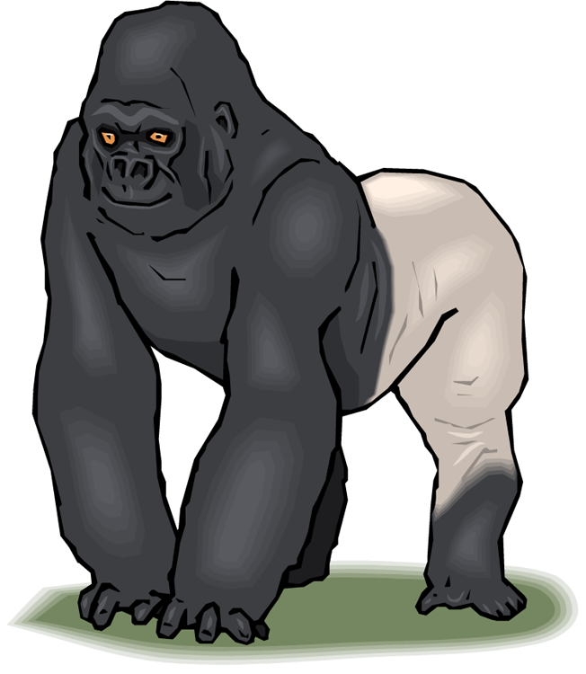sad clipart gorilla