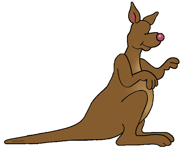 Kangaroo clipart cartoon. Animals clip art by
