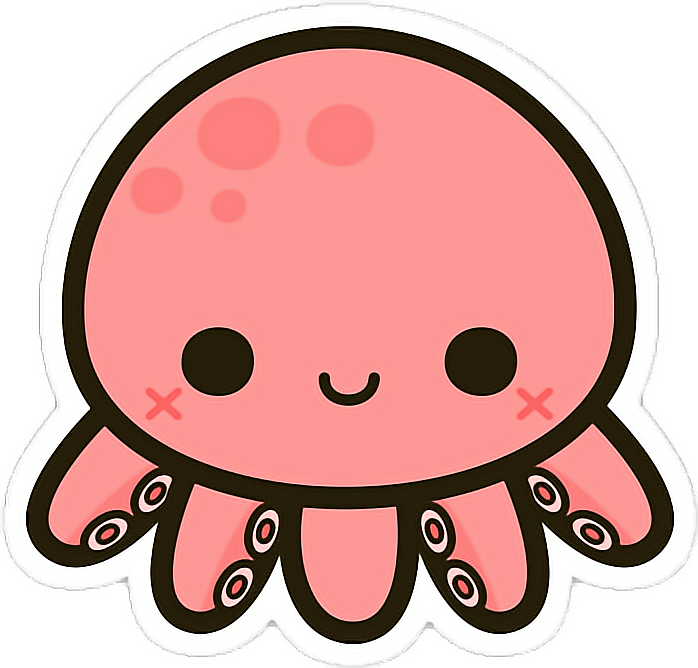 octopus clipart kawaii