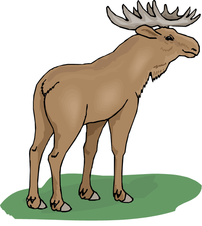 Free moose. Clipart animals label