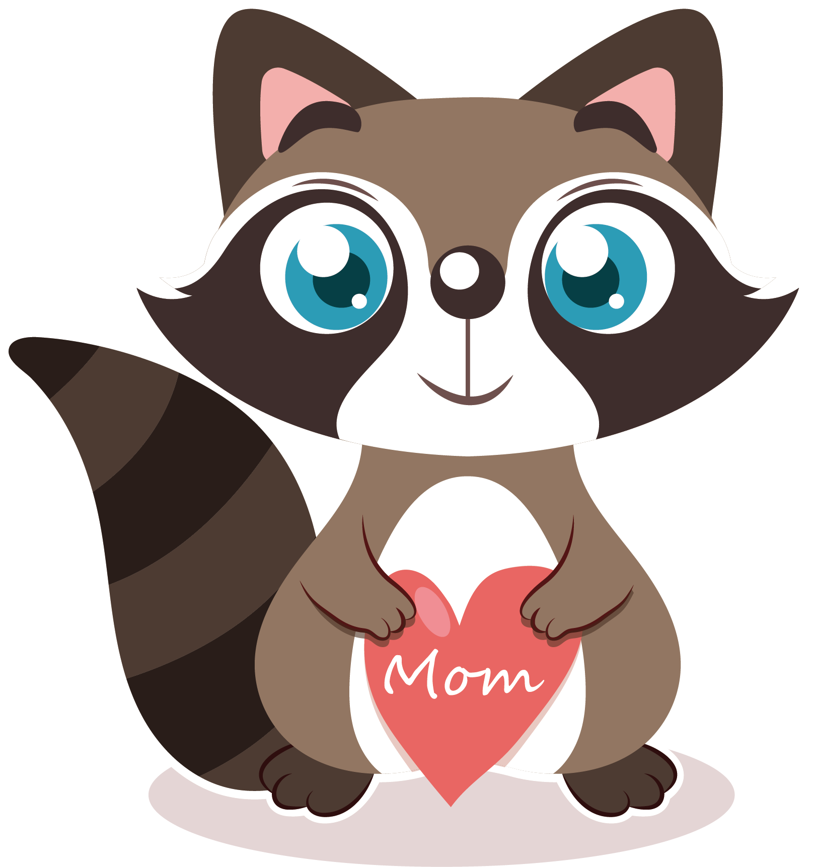 Clipart animals mothers day. Illustration mother s little