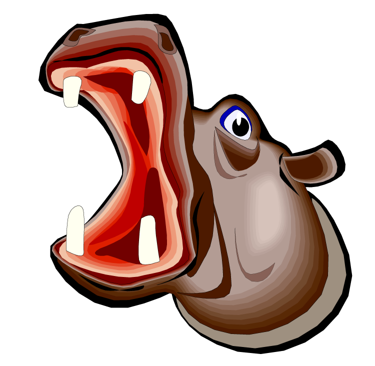 clipart mouth hippo