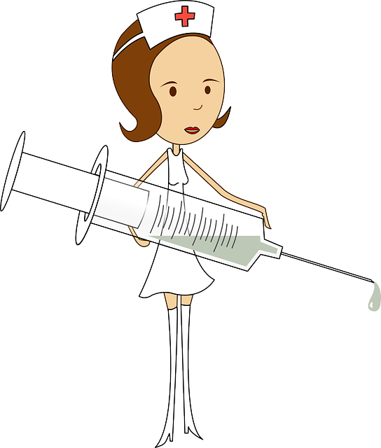 Woman person girl syringe. Clipart birthday nurse