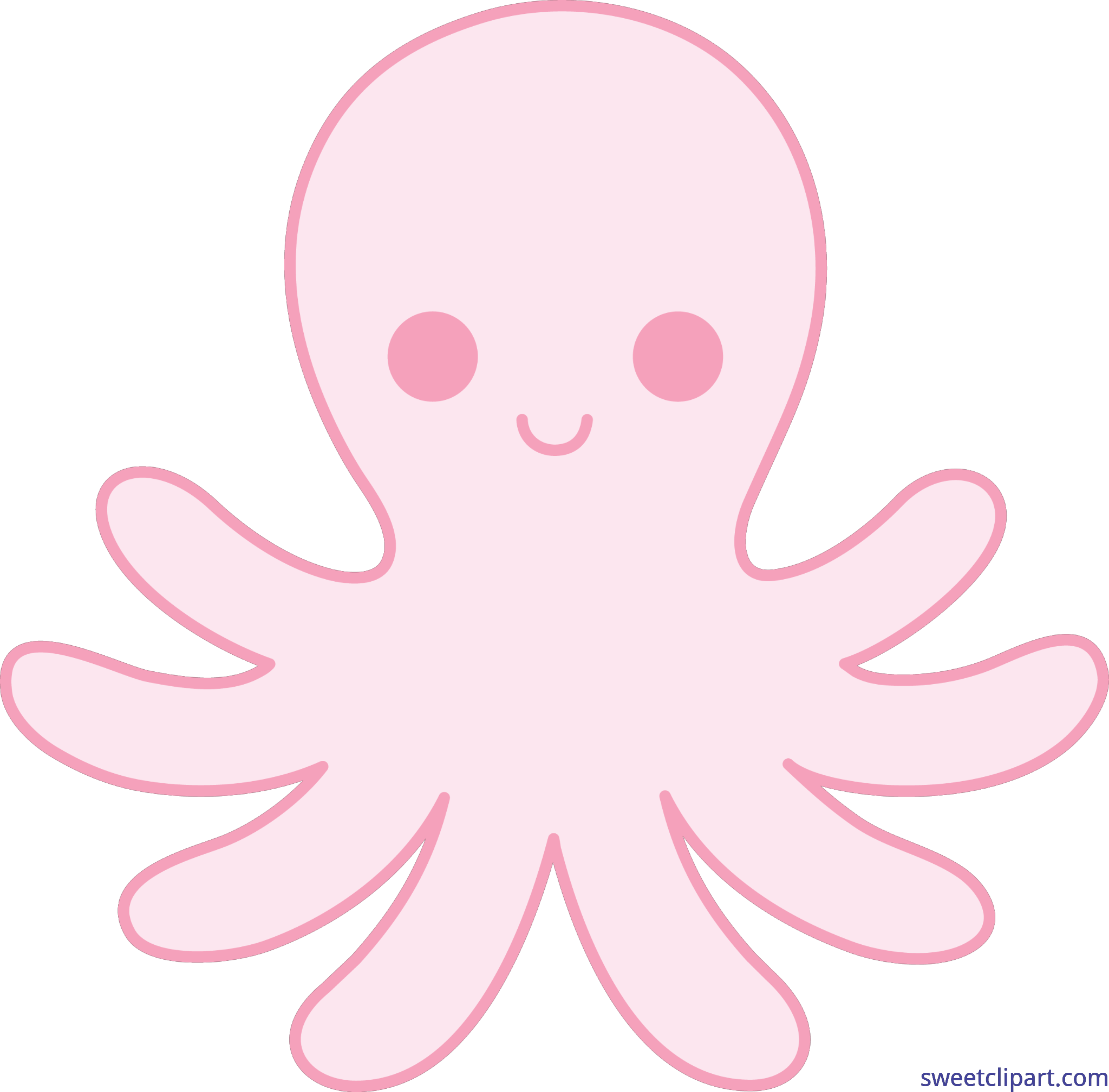 Cute pink clip art. Foods clipart octopus